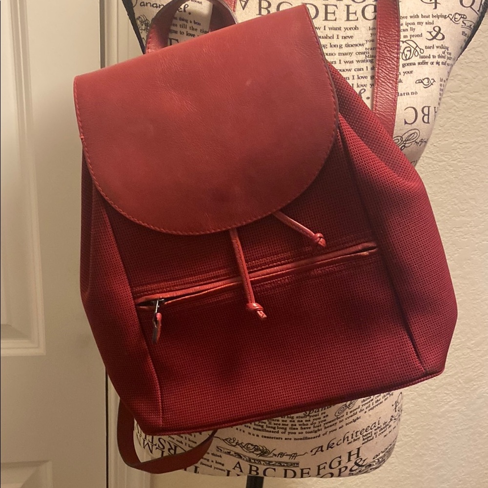 L.L.Bean Elegant Red Mini Backpack